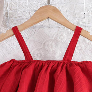 ชุดเด็กผู้หญิงอายุ10-12ปีชุดเสื้อผ้าเด็กเสื้อเปิดไหล่ข้างเดียวชุดฤดูใบไม้ผลิฤดูร้อน - Product Image 4