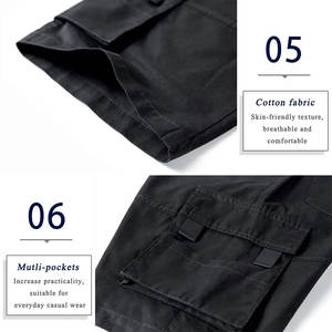 Pantalones cortos Cargo con cintura elástica para hombre, de secado rápido, informales, de alta calidad, de lona de algodón 100% - Product Image 5