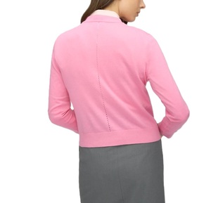 Pull col rond de luxe personnalisé pour femme, 100 % acrylique, motif uni, tricot respirant, logo au dos, style décontracté - Product Image 5