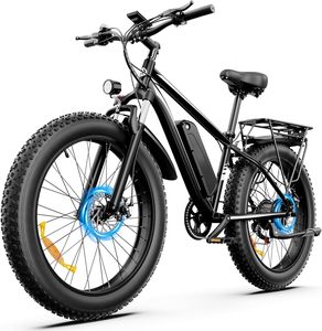 Bicicleta Eléctrica de Alta Calidad para Adultos con Motor sin Escobillas de 1500W, Batería de 48V 15AH con Autonomía de 35-60 Millas, Neumáticos Gruesos de 26 Pulgadas - Product Image 3