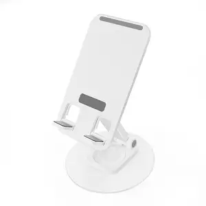 Desktop Telefonhalterhalterung für Schreibtisch Aluminiumlegierung Tablet-Ständer mit 360-Grad-Betriebsbasis Handyhalterungen für Hotel Zuhause