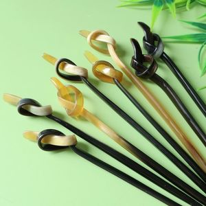 ACCESSOIRES DE CHEVEUX EN CORNE DE BUFFLE POLI À LA MAIN À L'EAU Fourchette À Cheveux Bâton Barrettes Clips pour Bijoux Matiss Cheveux - Product Image 5