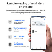 Serrure intelligente Jixin TT APP en alliage de zinc avec lecteur d'empreintes digitales, étanche pour extérieur, Wi-Fi, carte mémoire, autonomie de 12 mois, pour porte en bois