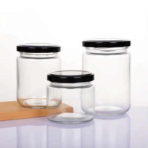 Chất Lượng Tốt 8Oz 12Oz 16Oz 240Ml 350Ml 500Ml 730Ml Gia Vị Mật Ong Mứt Thực Phẩm Lưu Trữ Chai Thủy Tinh & Lọ Với Nắp - Product Image 1