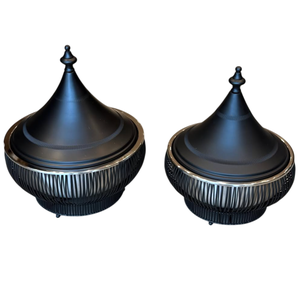 Ollas calientes/cazuelas modernas de diseño con cable hechas a mano personalizadas, suministros al por mayor, platos de frotamiento de comida de Metal de tendencia superior para servir buffet - Product Image 1