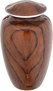 Urne funéraire en bois et aluminium artisanale au design moderne pour adultes, meilleur souvenir pour les occasions de mariage, urne commémorative pour les cendres - Product Image 4