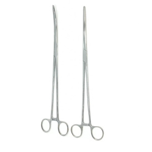 2 fórceps Rochester Pean rectos y curvos, instrumento veterinario quirúrgico de 12" - Product Image 5