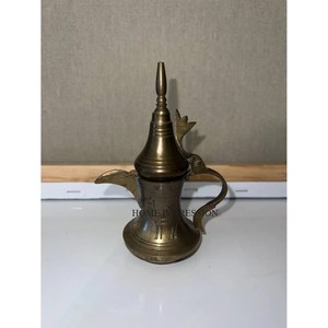Handmade Modern Brass Dallah Handle High Quality Indian Home Decor Metal Drinkware Coffee <b>Tea</b> Housewarming Gifts Eco-Friendly - Product Image 4
