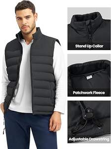 Venta Directa de Fábrica, Chaleco Acolchado con Cierre y Cuello en V, Personalizable, Transpirable, de Alta Calidad, para Hombre, Invierno, Casual - Product Image 2