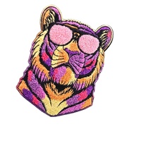 Patchs en chenille brodés sur mesure avec logo, broderie 3D, couleur personnalisée, tissu tissé, support thermocollant rectangulaire pour chapeaux, sacs, maison