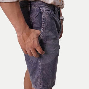 Shorts Casuales de Algodón con Lavado Ácido para Mujer, Nuevo Modelo, Servicio OEM, Diseño Personalizado con Cierre Elástico en la Cintura, Color Sólido Teñido - Product Image 5