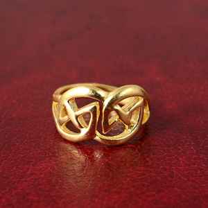 ขายส่งอุปกรณ์เครื่องประดับชุบทองสาวElegantหมูจมูกLinkผู้หญิงแหวนนิ้ว - Product Image 5