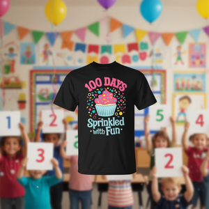 Camiseta con estampado de cupcakes para el 100.º día, lleno de diversión, para celebrar el 100.º día - Product Image 3