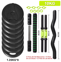 En Stock en España, Juego de Mancuernas Ajustables de 10KG-40KG con Barra de Pesas, Envío Rápido para Uso Doméstico