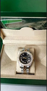 Reloj de Lujo con Diamantes de Imitación VVS, Personalizado de Fábrica, Pasa la Prueba de Diamantes, Unisex, Estilo Hip Hop, Esfera Negra, Tono Blanco Completo, Reloj Buss Down - Product Image 5