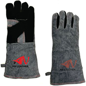 ถุงมือหนังสำหรับผู้ชายถุงมือทำงานหนังวัวแบบแยกทำจากโรงงานใหม่ - Product Image 4