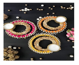 Haute qualité à la main tapis floraux chauffe-plat pour la fête Diwali Rangoli fête bureau à domicile bougeoir bureau pendaison de crémaillère cadeau - Product Image 2