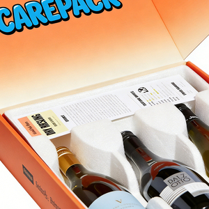 Confezione da 3 Bottiglie in Carta Kraft per Spedizione e Conservazione di Alcolici, Whisky, Birra e Vino, Scatola Pieghevole a Doppio Lato - Product Image 3
