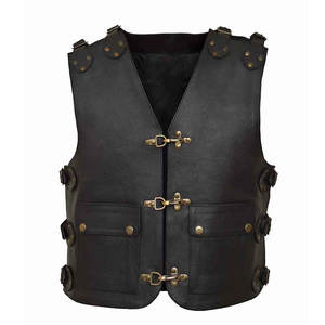 Chaleco de cuero genuino de alta calidad para hombre, último estilo, chaleco de cuero Real de moda para venta en línea - Product Image 1