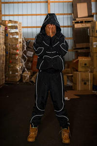 Conjunto de Ropa Deportiva de Nailon Reflectante y Cortavientos Personalizada para Hombre, Gabardina Cortavientos para Exteriores - Product Image 6