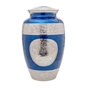 Urne de crémation en laiton coulé pour cendres humaines meilleure qualité argent gravé à la main urnes pour adultes en gros urnes fournitures funéraires - Product Image 5