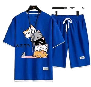Conjunto Deportivo de Dos Piezas para Mujer, Talla Grande, Casual, Color Sólido, con Plumas, Secado Rápido, Verano, Camiseta de Manga Corta con Cuello Redondo + Ropa Deportiva - Product Image 2