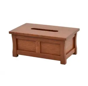 Boîte à mouchoirs en bois faite à la main rectangle artisanat vente chaude mallette de stockage de mouchoirs en bois taille personnalisée et vente - Product Image 1