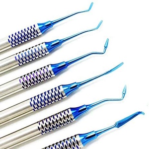 Instrument dentaire bleu, spatule de remplissage en résine Composite, tête plaquée titane, remplissage, poignée épaisse, ensemble de restauration, ensemble d'outils dentaires - Product Image 2