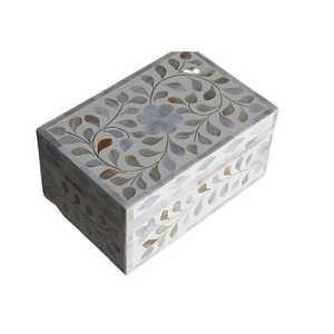 Boîte à bijoux élégante en incrustation d'os, écologique, fabriquée à la main en Inde, taille et couleur personnalisables, MOQ de 50 pièces, boîte cadeau de rangement idéale - Product Image 6
