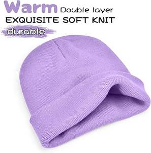 หมวกบีนนี่ไหมพรมถักมือแบบใหม่ปี 2025 ผลิตจากผ้าขนสัตว์/ฝ้าย ระบายอากาศได้ดี กันน้ำ ลายแจ็คการ์ด สำหรับผู้ใหญ่ทุกเพศ รับผลิตแบบ OEM ขายส่งและรับสั่งทำตามแบบ - Product Image 2