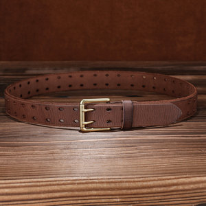 Cinturones de Cuero Gris con Hebilla de Aleación, Diseño Personalizado Duradero, Cinturón Casual de Moda para Hombre - Product Image 3