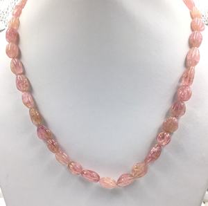 ลูกปัดโมร์แกนไนต์ธรรมชาติแกะสลัก สำหรับทำเครื่องประดับอัญมณี สร้อยคอ - Product Image 2