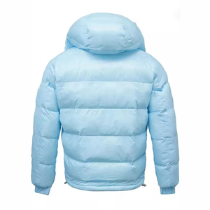Manteau à capuche bouffant à bulles pour hommes Vestes d'hiver rembourrées Bomber avec logo personnalisé Vente en gros Bomber bouffant en duvet - Product Image 3