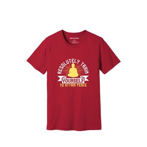 T-shirt 100% coton avec impression de thèmes de bouddha Style décontracté 12 options de couleur 160-180 Placement de conception personnalisable GSM lourd - Product Image 1