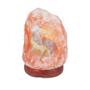 Lampe de sel sculptée en forme naturelle, rose clair, en matériau organique, avec ioniseur de qualité supérieure et emballage - Sian Enterprises - Product Image 6