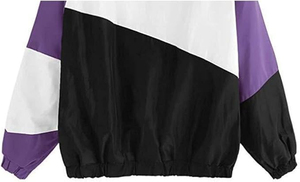 Vestes d'extérieur à impression réfléchissante Logo linéaire pour femme Veste coupe-vent en nylon et polyester à capuche - Product Image 4