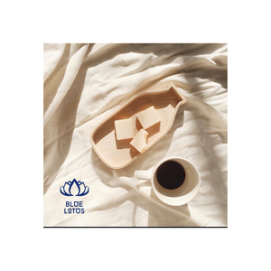 NOUVEAU ARRIVÉ 2023 ASSIETTE EN BOIS USTENSILES DE CUISINE DÉCORATION MEILLEUR PRIX DU BLEU LOTUS VIETNAM - Product Image 1