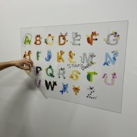 Borrar seco para niños alfabeto inglés modelo-1 reutilizable Durable de poliestireno Material tiene la superficie con la electricidad estática