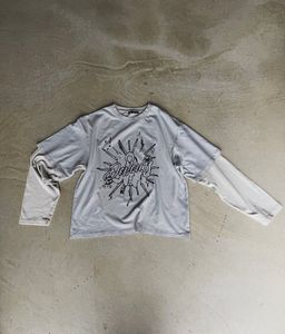 Sudadera con capucha pesada con estampado gráfico vintage de gran tamaño, ropa de calle para hombre de talla grande, camiseta hecha de algodón pesado - Product Image 5