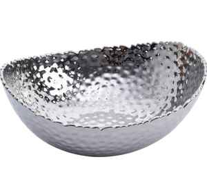 ชามอลูมิเนียมทรงกลมสำหรับตกแต่งโต๊ะ,ชามโลหะสำหรับใส่สลัดผลไม้ขนาดใหญ่สีเงินหรูหราสไตล์นอร์ดิก - Product Image 1