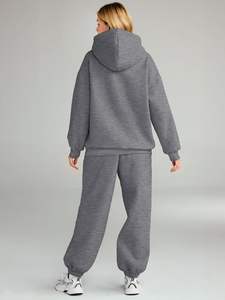 Nueva ropa de calle de algodón de felpa francesa Premium para mujer, chándal sólido con Logo, pantalones para correr, ajuste Regular, opciones de marca OEM - Product Image 4