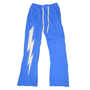 High Quality Custom 3D for Puff Print Men's Long Pants Straight Pattern Casual Flared Breathable Fleece-<b>Stacked</b> Sweat Trousers - Product Image 1