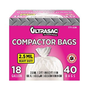 Ultrasac Durable Kitchen Trash <b>Bags</b> 13 Gallon Strong Drawstring Waste <b>Bags</b> OEM Supply - Product Image 3
