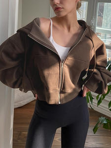 High Quality 100% Cotton Winter <b>Thick</b> <b>Fleece</b> Pullover Hooded Streetwear Quick Dry Pocket Gym Active Running Long Sleeve - Product Image 5