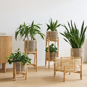 Cesta de maceta de ratán ecológica caliente, macetas de árboles tejidas a mano, cesta de flores hecha en Vietnam por King Craft Viet FBA Amazon - Product Image 3