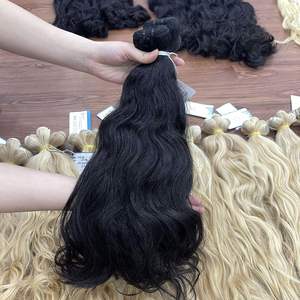 Extensiones de cabello humano ondulado de varios colores de alta calidad más vendidas, paquetes al por mayor, cabello de trama de proveedor de Vietnam - Product Image 3