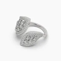 Bague de déclaration en feuille de moissanite de 0,70 ct en or 10K 14K 18K de luxe pour femmes, fournisseur de bijoux en gros