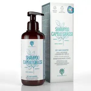 Organic Shampoo for Oily Hair with Moringa, Witch Hazel, and Mallow Extracts - High italian quality