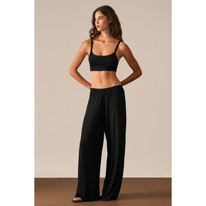 ETHIQUET UNDEA Pantalon de survêtement pour femme en tissu viscose doux et extensible, coupe ample et confortable - Product Image 3