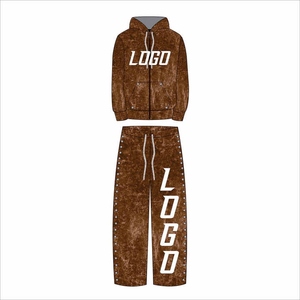 Chándal de lavado ácido personalizado de alta calidad, ropa de invierno de gran tamaño con impresión Digital para la temporada de otoño - Product Image 6